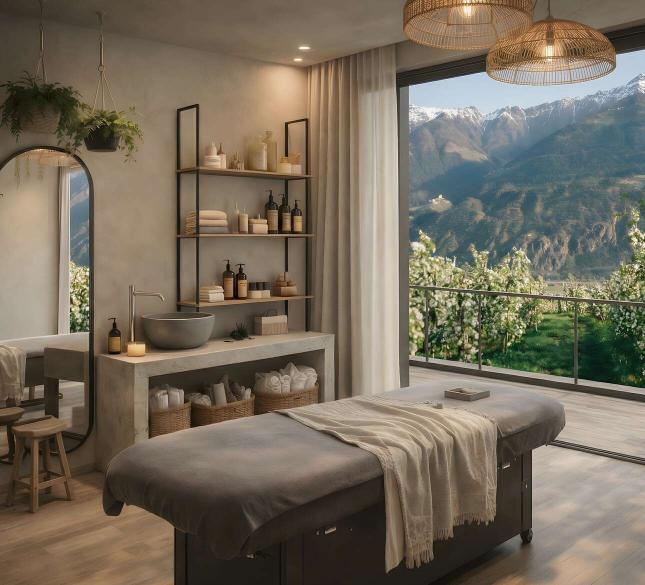 Spa e Wellness in Alto Adige con vista sulle montagne Spa e Wellness in Alto Adige con vista sulle montagne